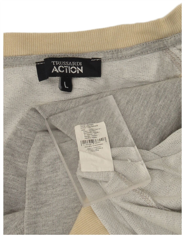 Moletom gráfico TRUSSARDI para meninas 9-10 anos grande algodão cinza