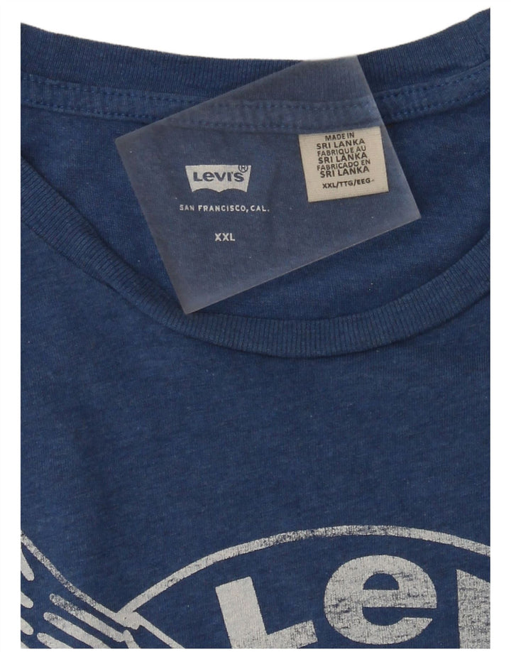 Camiseta gráfica masculina Levi's Top 2XL azul