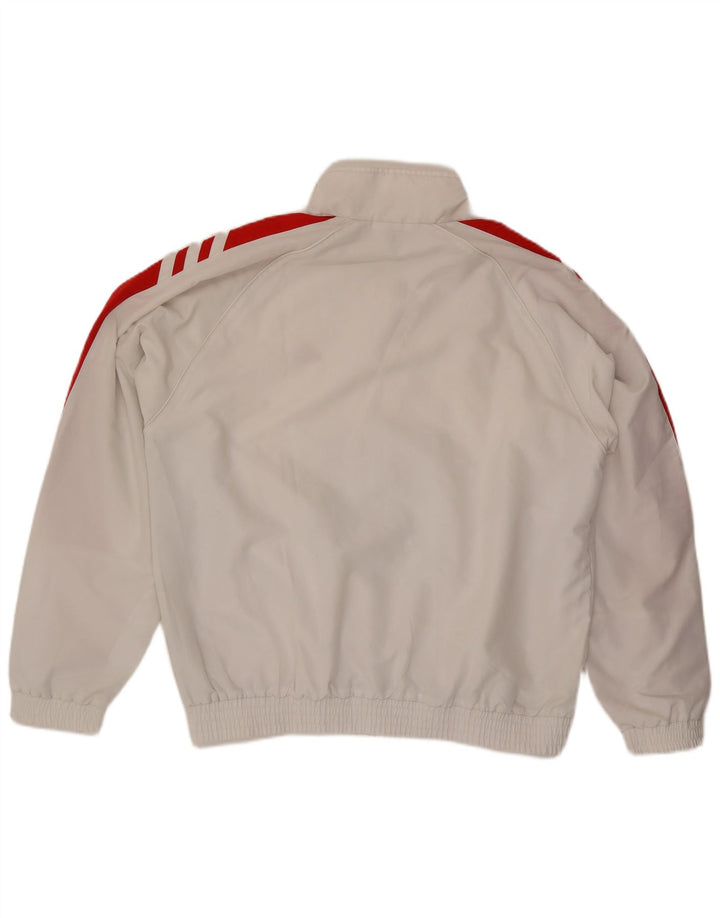 Adidas Mens Tracksuit Top Jacket UK 44/46 Grande Branco Colorblock Poliéster