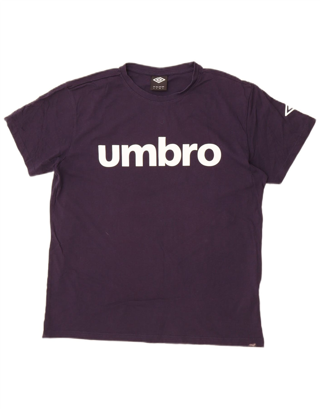 Camiseta gráfica masculina Umbro Top grande algodão azul marinho