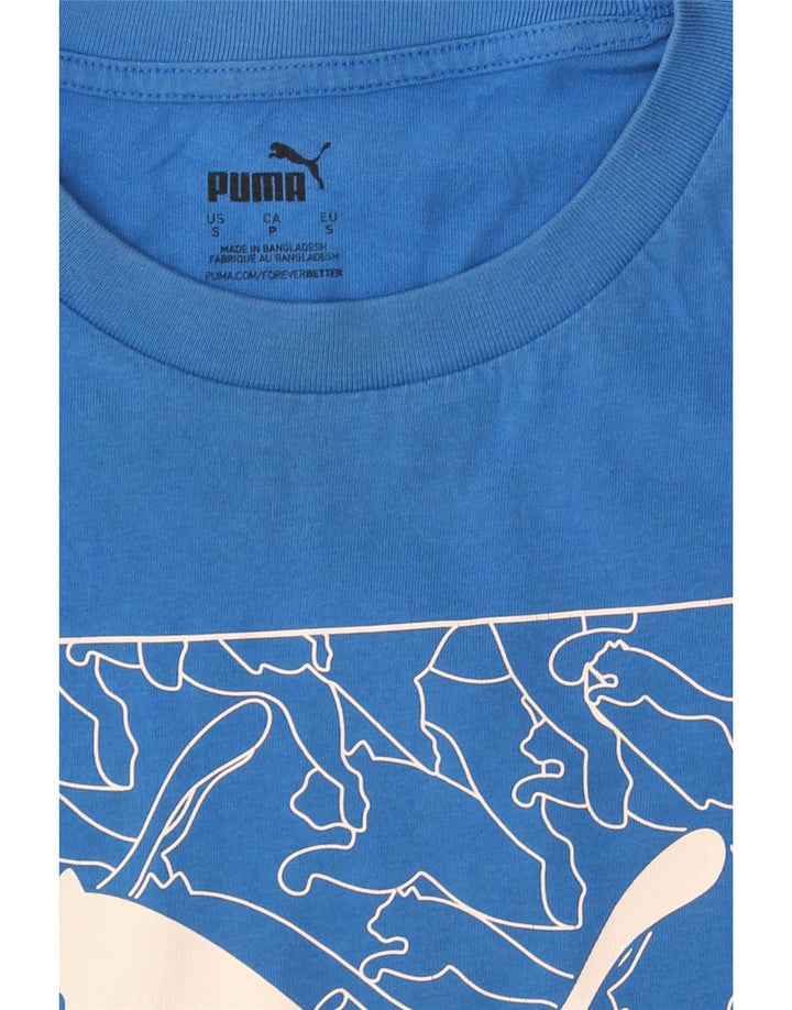 Puma Camiseta Masculina Graphic Top Pequeno Azul
