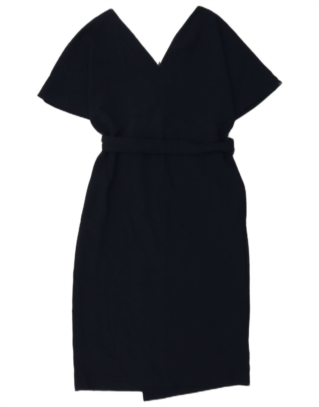 Vestido feminino Marks & Spencer UK 12 poliéster azul marinho médio