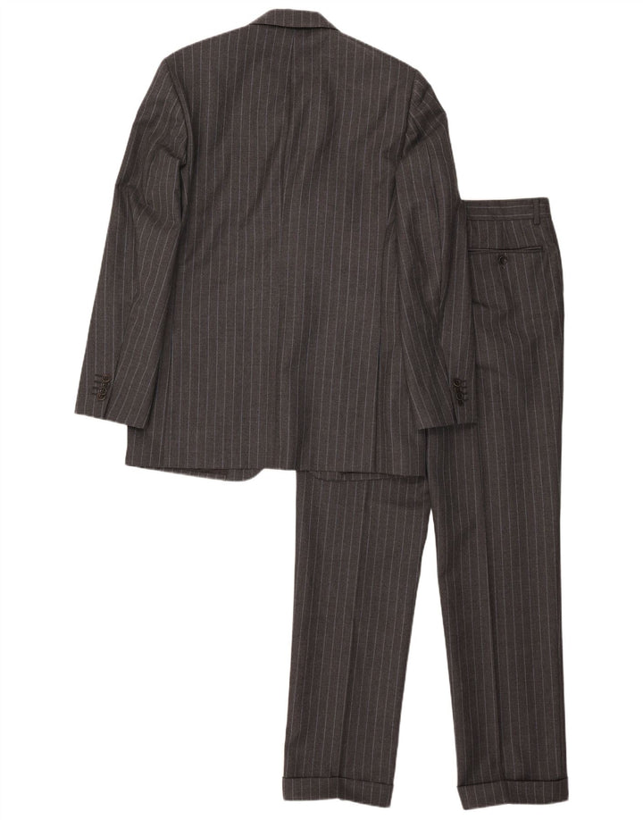 Boggi terno masculino com 2 botões IT 48 médio W31 L32 cinza risca de giz lã