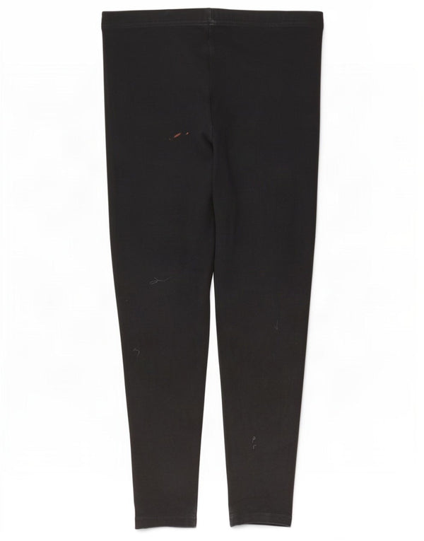 Leggings femininas Marks & Spencer St. Michael Reino Unido 14 grande algodão preto