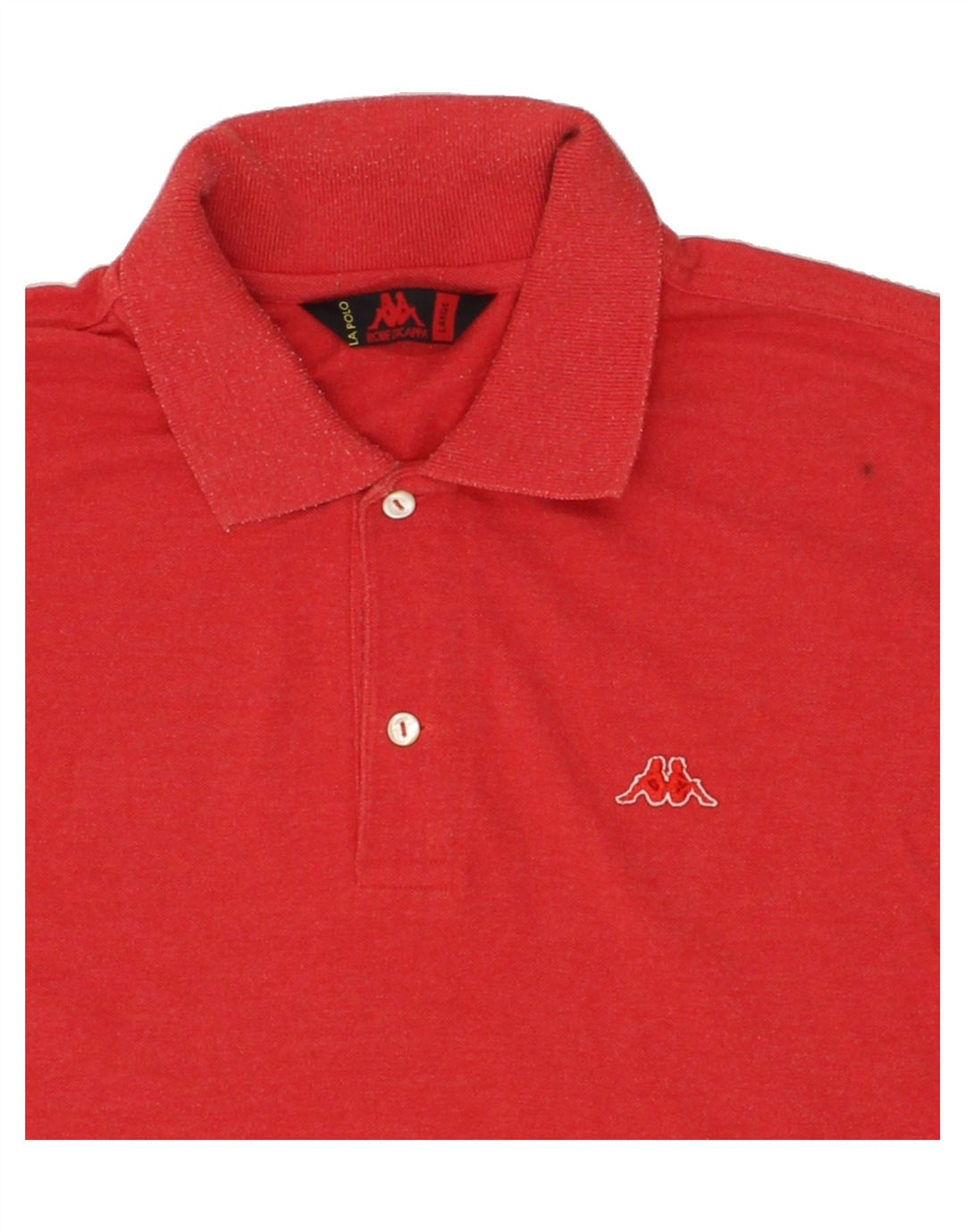 KAPPA Mens Polo Shirt Large Red Cotton Vintage Kappa and Second-Hand Kappa from Messina Hembry 
