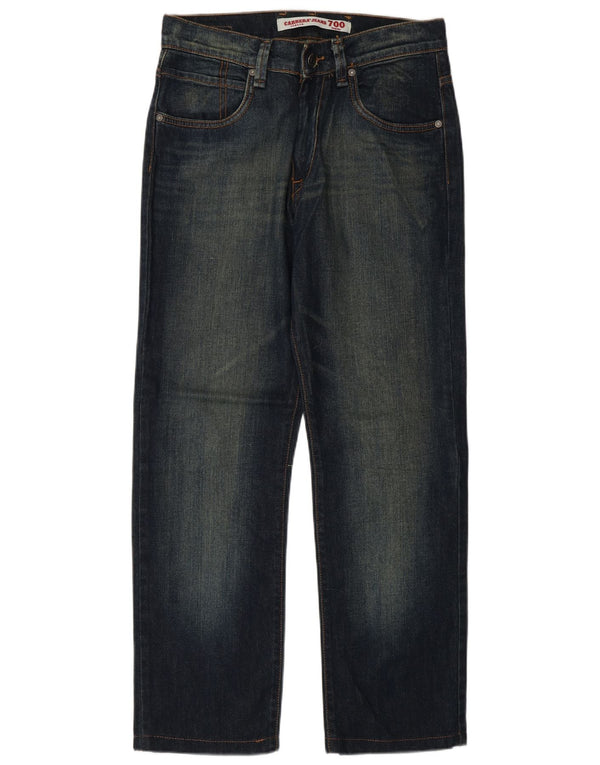 Carrera Masculino 700 Straight Jeans IT 46 Pequeno W31 L30 Azul Marinho Algodão