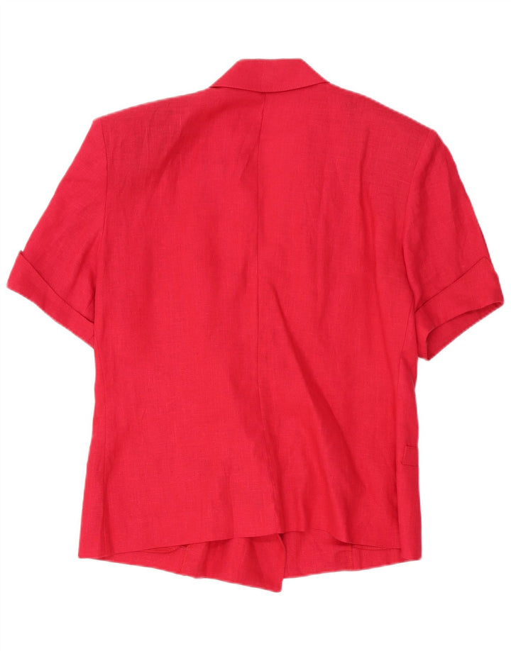 Jaqueta blazer feminina vintage de manga curta com peito duplo IT 48 XL vermelha