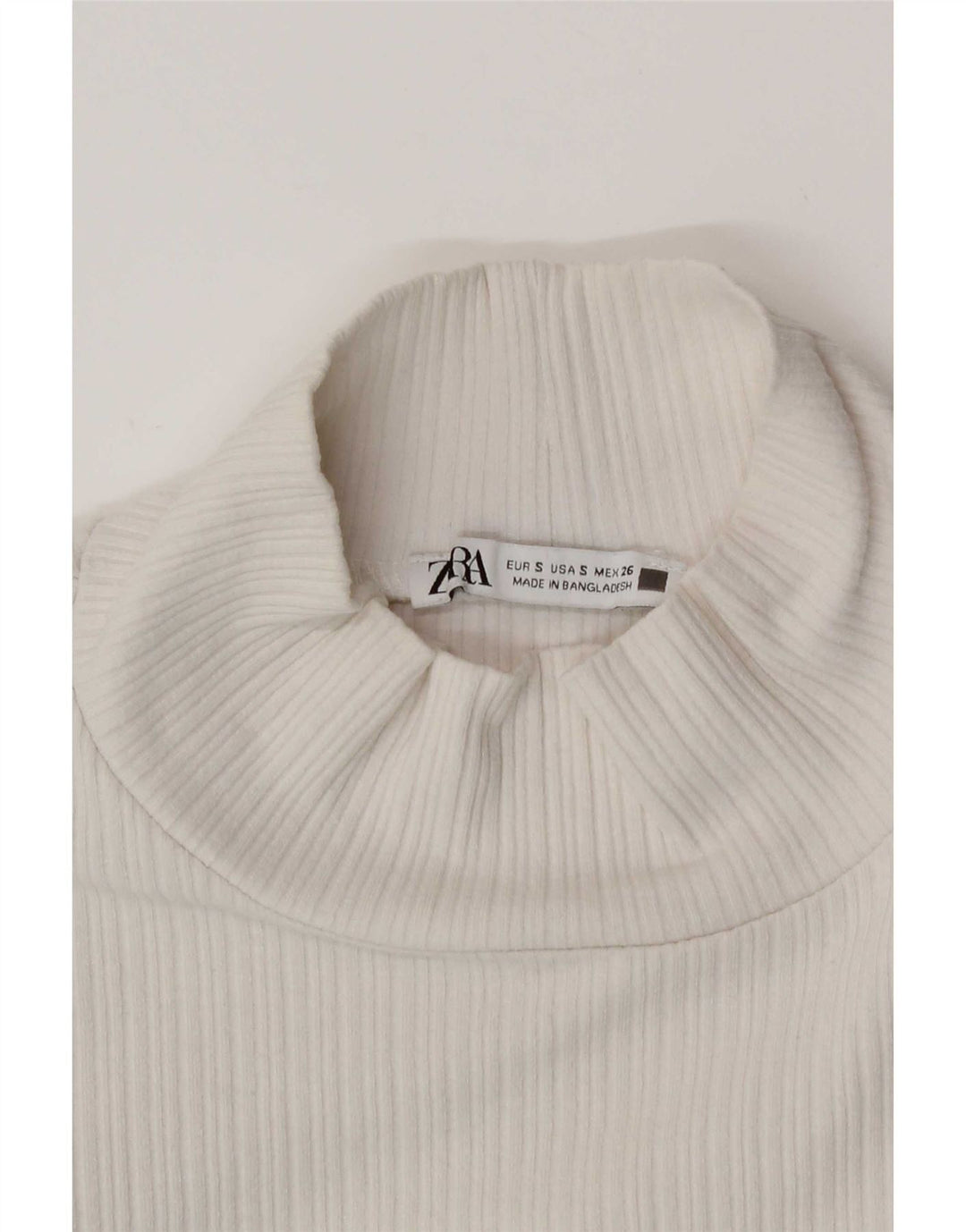 Zara Womens Crop Top UK 8 Pequeno Branco