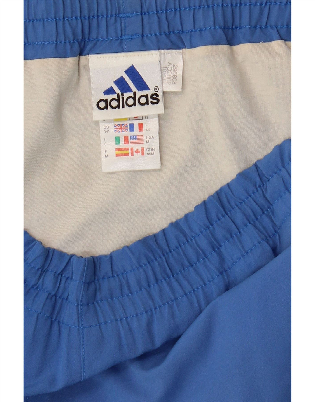 Shorts esportivos masculinos Adidas médio azul poliéster