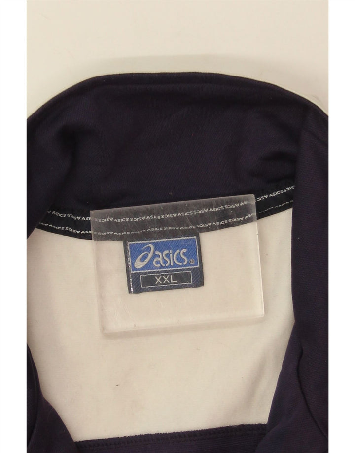 Asics Mens Tracksuit Top Jacket 2XL Azul marinho Colourblock
