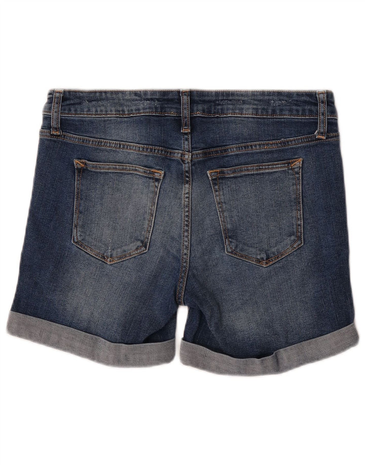 Shorts jeans feminino Gap UK 12 médio W32 algodão azul