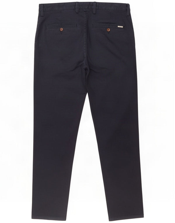Gant Mens Slim Chino Calças W32 L27 Algodão Azul Marinho
