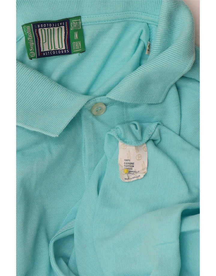 Camisa polo masculina Sergio Tacchini XL algodão turquesa