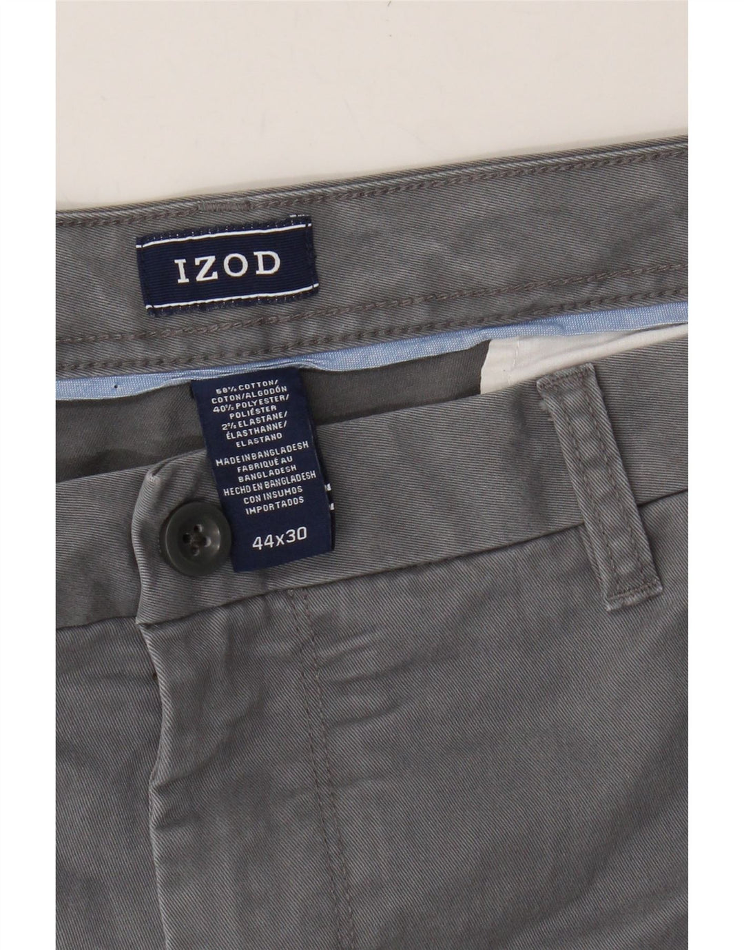 IZOD Mens Straight Chino Trousers W44 L30 Grey Cotton Vintage Izod and Second-Hand Izod from Messina Hembry 