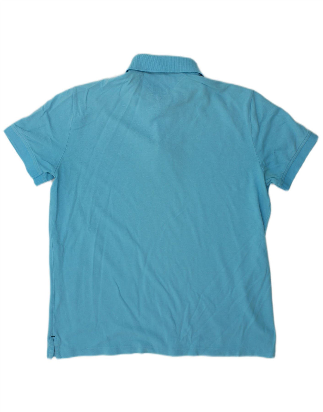 Camisa polo masculina Tommy Hilfiger Custom Fit azul médio