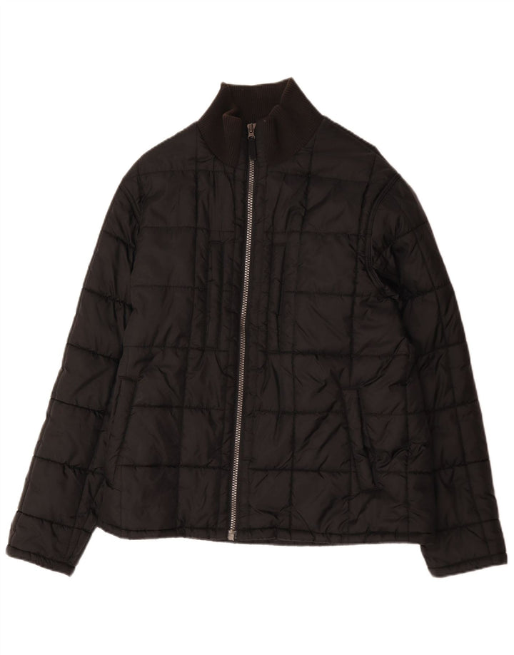 Jaqueta acolchoada masculina Timberland UK 40 grande nylon preto