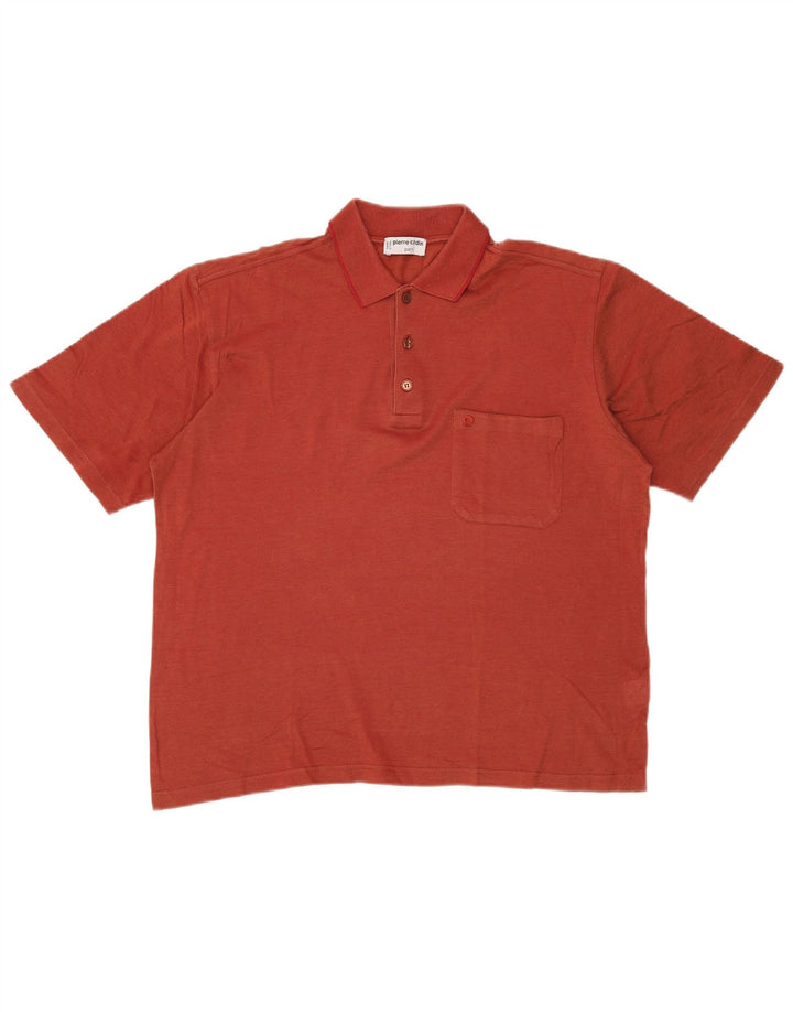 Camisa polo masculina Pierre Cardin IT 52 grande algodão laranja