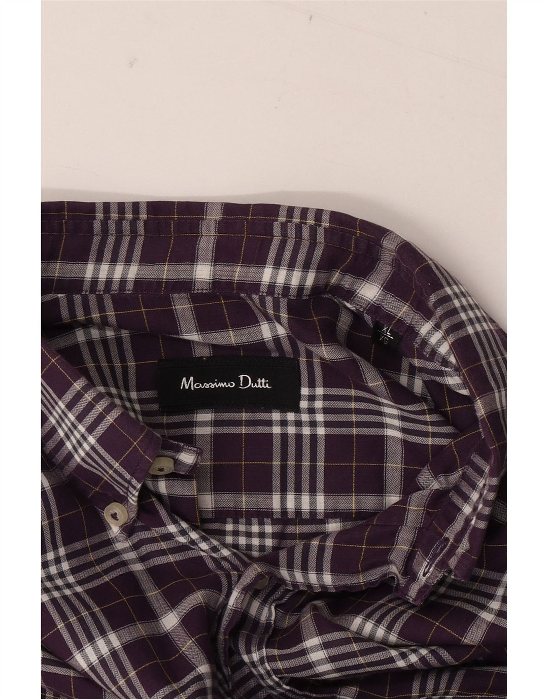 Camisa masculina Massimo Dutti XL xadrez roxo