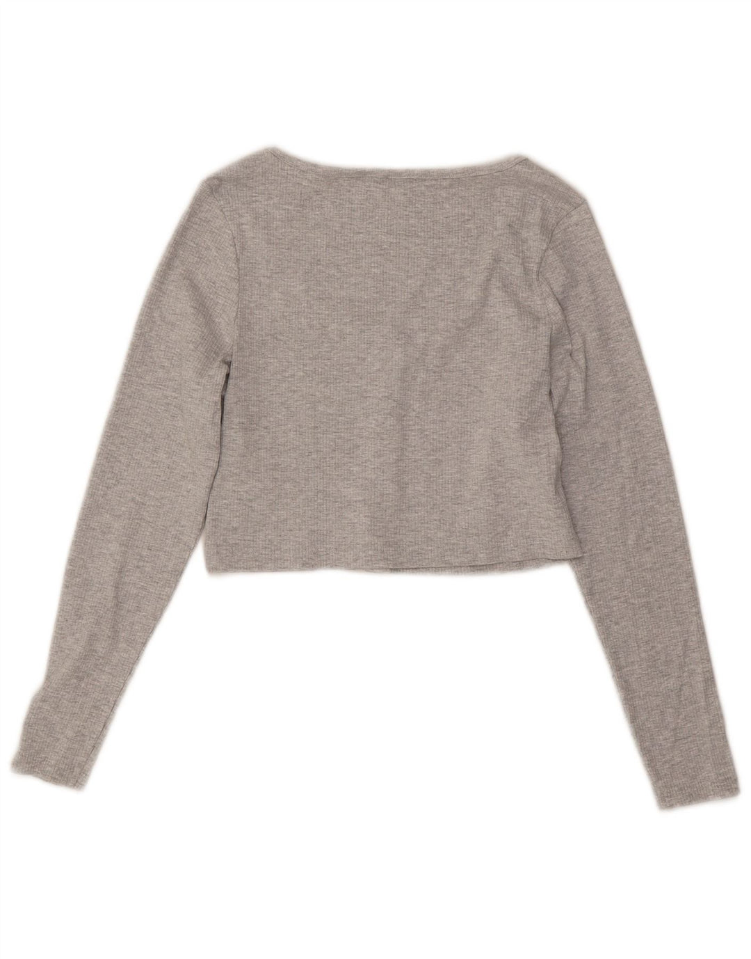 Top curto feminino Puma de manga comprida UK 18 XL cinza
