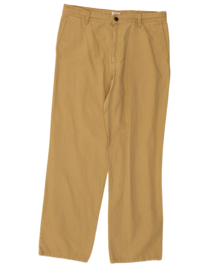 DOCKERS Calça Chino Masculina Reta W34 L32 Algodão Bege