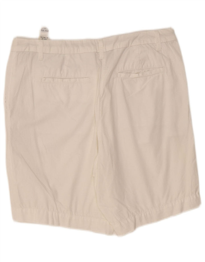 Shorts chino feminino Marks & Spencer Reino Unido 12 médio W34 algodão branco
