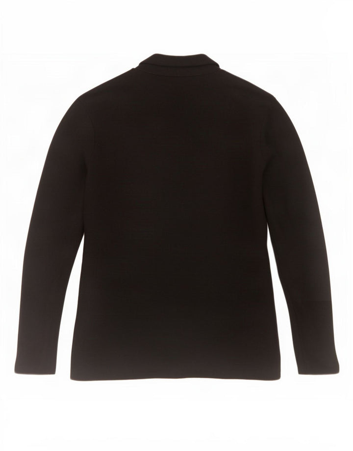 J. Crew Jaqueta blazer feminina de malha com 2 botões UK 6 XS algodão preto