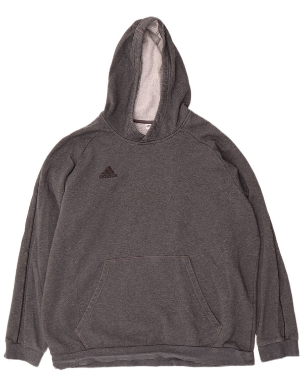 Adidas Mens Hoodie Jumper 2XL Algodão Cinza