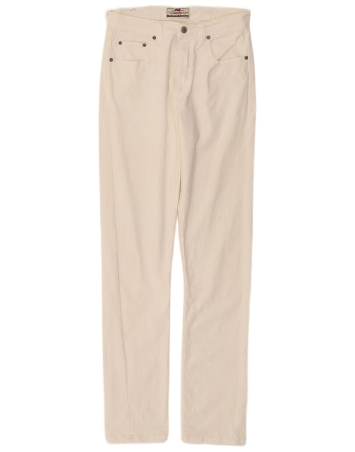 Calça jeans feminina Levi's 475 Straight W33 L32 algodão branco