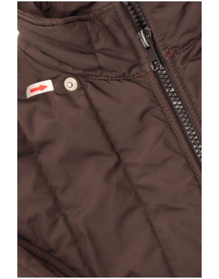 Casaco corta-vento feminino Refrigiwear Cruz UK 14 médio marrom nylon