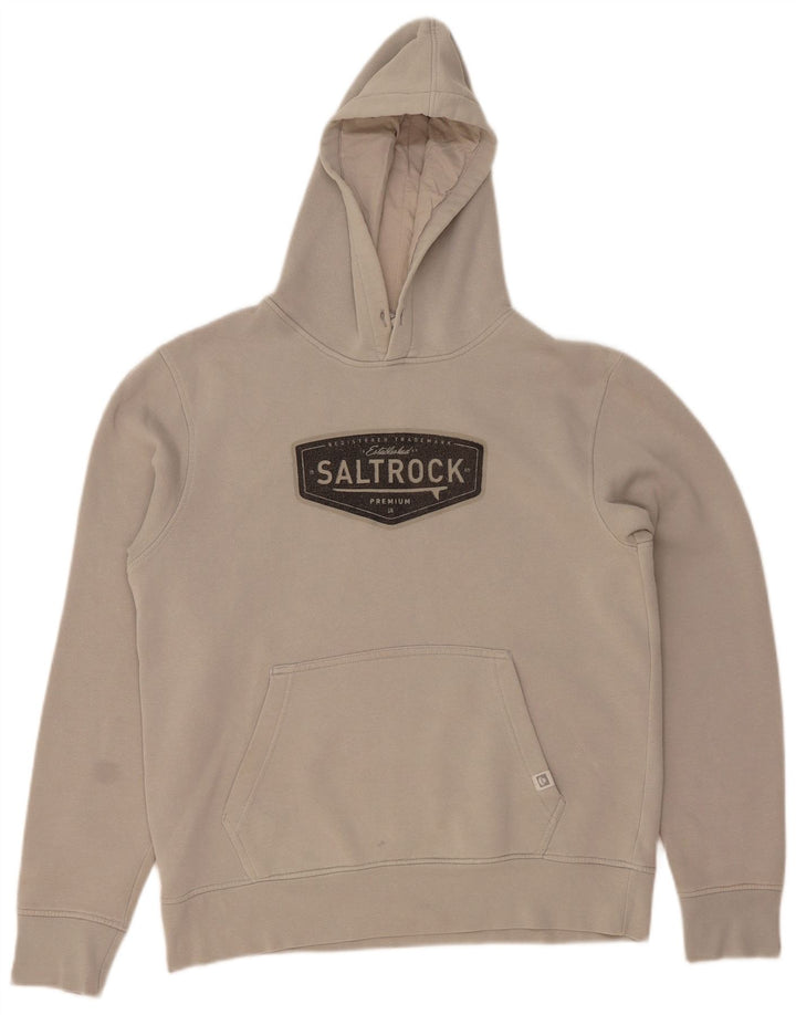 Suéter masculino com capuz gráfico SALTROCK cinza médio