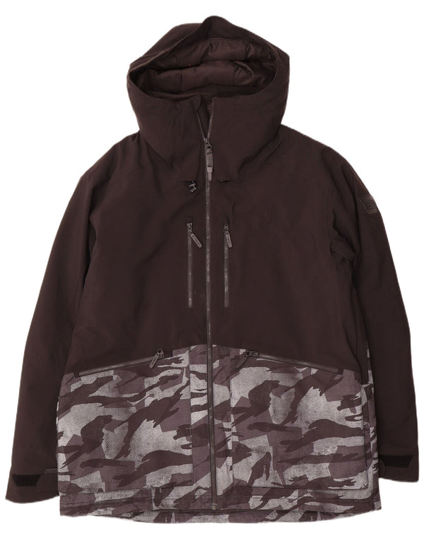 Jaqueta corta-vento masculina O'Neill com capuz UK 44 2XL poliamida camuflada preta