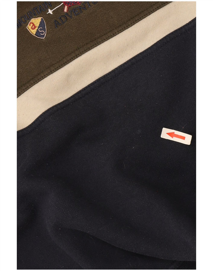 Canda moletom gráfico masculino jumper grande algodão colorblock azul marinho