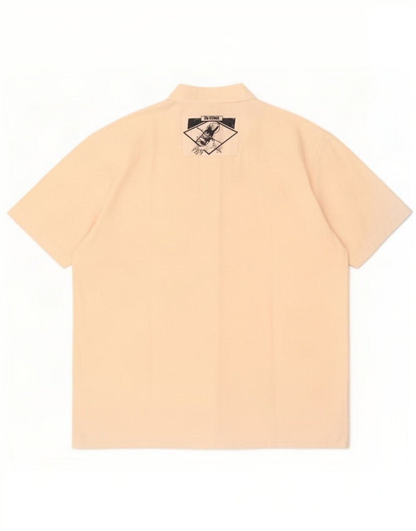 Camisa pulôver feminina vintage de manga curta UK 20 2XL Bege