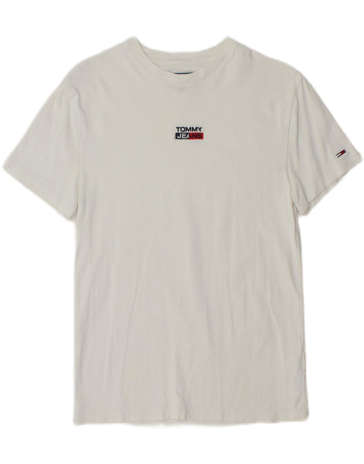 TOMMY HILFIGER Mens T-Shirt Top XS White Cotton Vintage Tommy Hilfiger and Second-Hand Tommy Hilfiger from Messina Hembry 