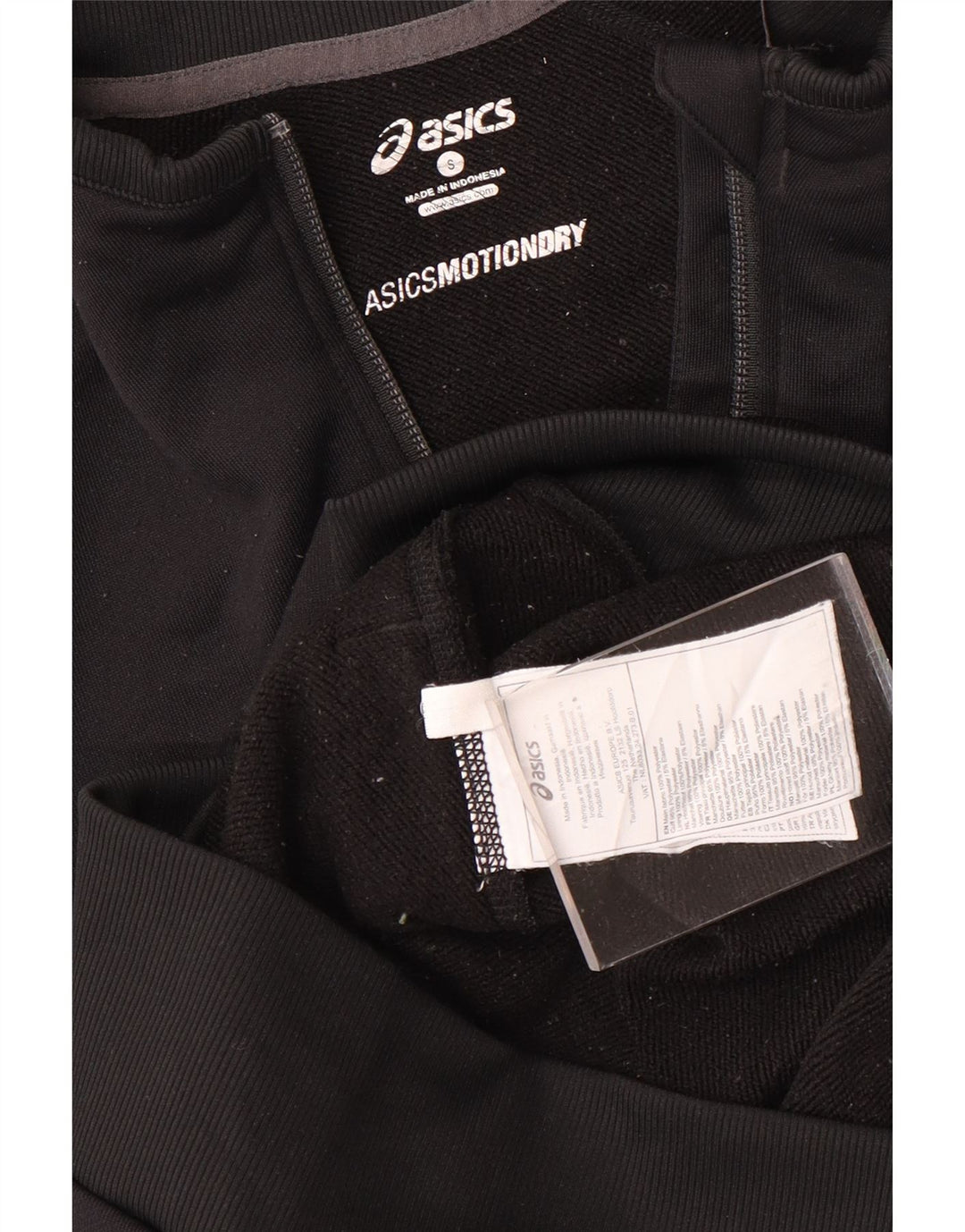 Asics Mens Tracksuit Top Jacket Pequeno Poliéster Preto