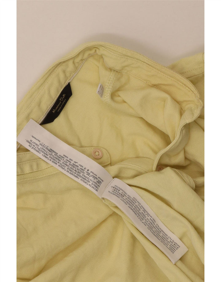 Camisa polo masculina MASSIMO DUTTI grande algodão amarelo
