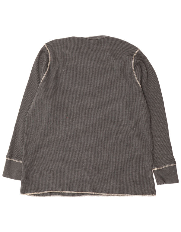 Top masculino Nike manga comprida 3XL algodão cinza