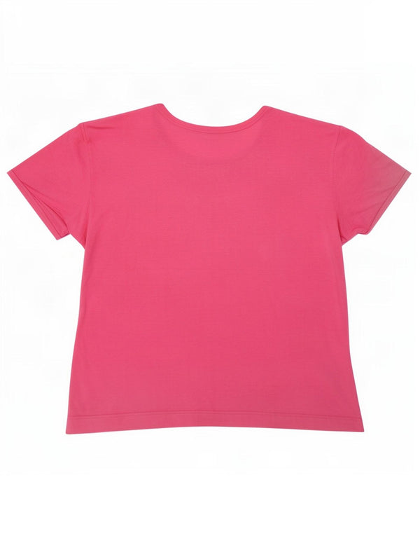 Camiseta feminina Gymnasium Top UK 18 XL viscose rosa