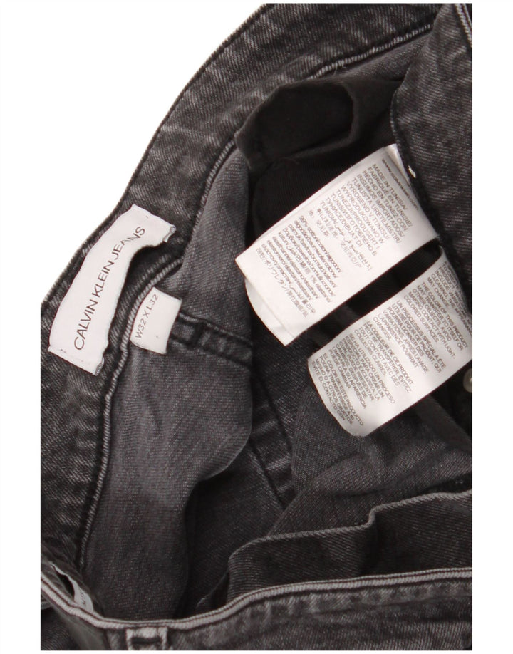 Calvin Klein Masculino Slim Jeans W32 L32 Cinza Algodão