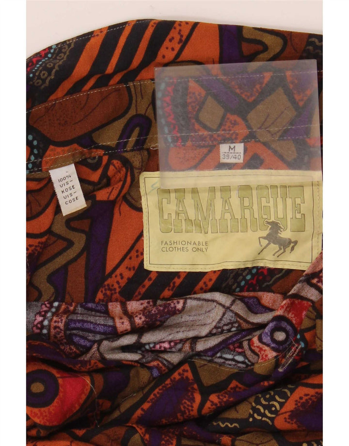 Camisa masculina com estampa abstrata Camargue tamanho 39/40 médio multicolorido