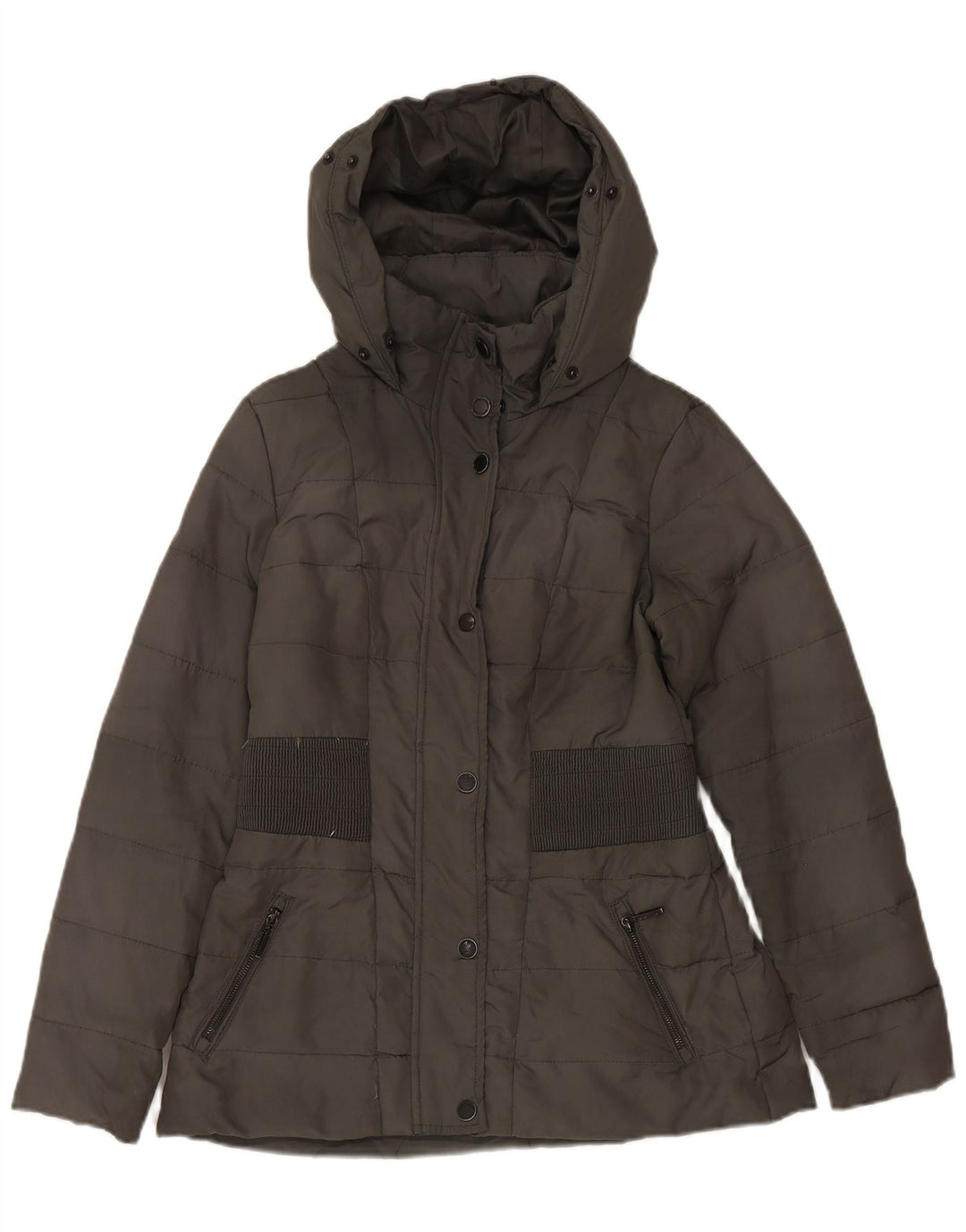 Jaqueta feminina acolchoada com capuz JASPER CONRAN UK 10 Small Grey Colourblock