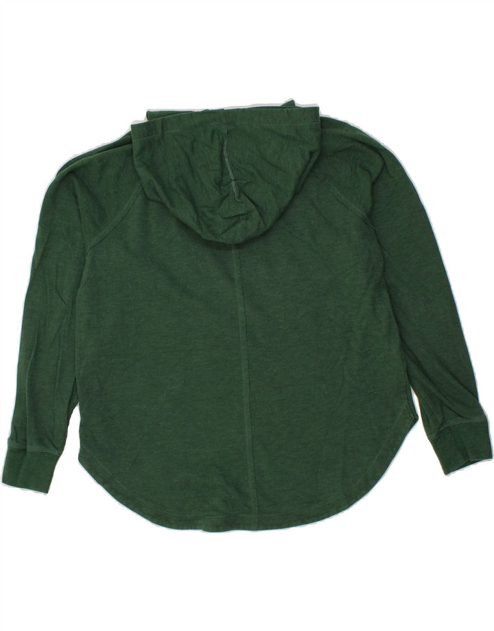 EDDIE BAUER Womens Hoodie Jumper UK 14 Medium Green Cotton Vintage Eddie Bauer and Second-Hand Eddie Bauer from Messina Hembry 