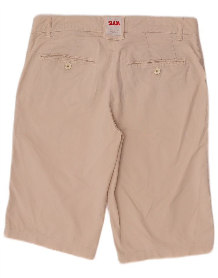 Slam Womens Chino Shorts IT 42 Médio W30 Algodão Bege