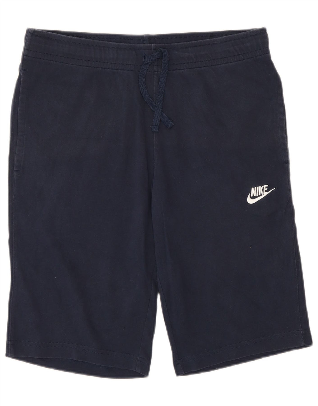Shorts esportivos masculinos Nike pequenos algodão azul marinho