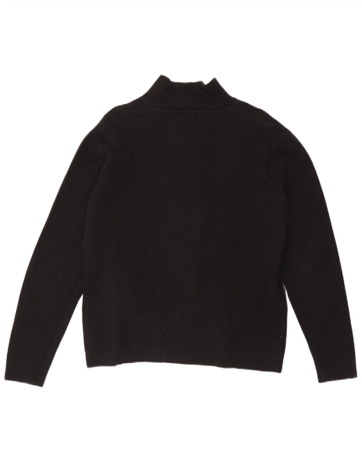 Suéter cardigã masculino Zara grande algodão preto