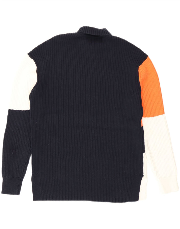 Suéter feminino Marks & Spencer com gola redonda Reino Unido 14 médio azul marinho