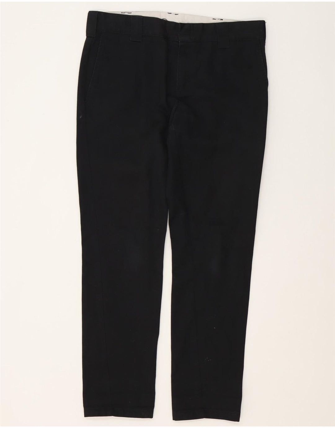 Calças Dickies Mens Slim Fit Chino W33 L32 Poliéster Preto
