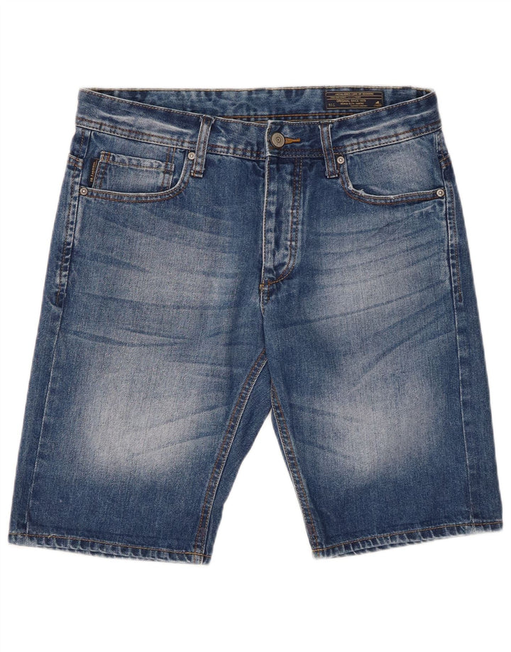 Shorts jeans masculino Jack & Jones médio W32 algodão azul