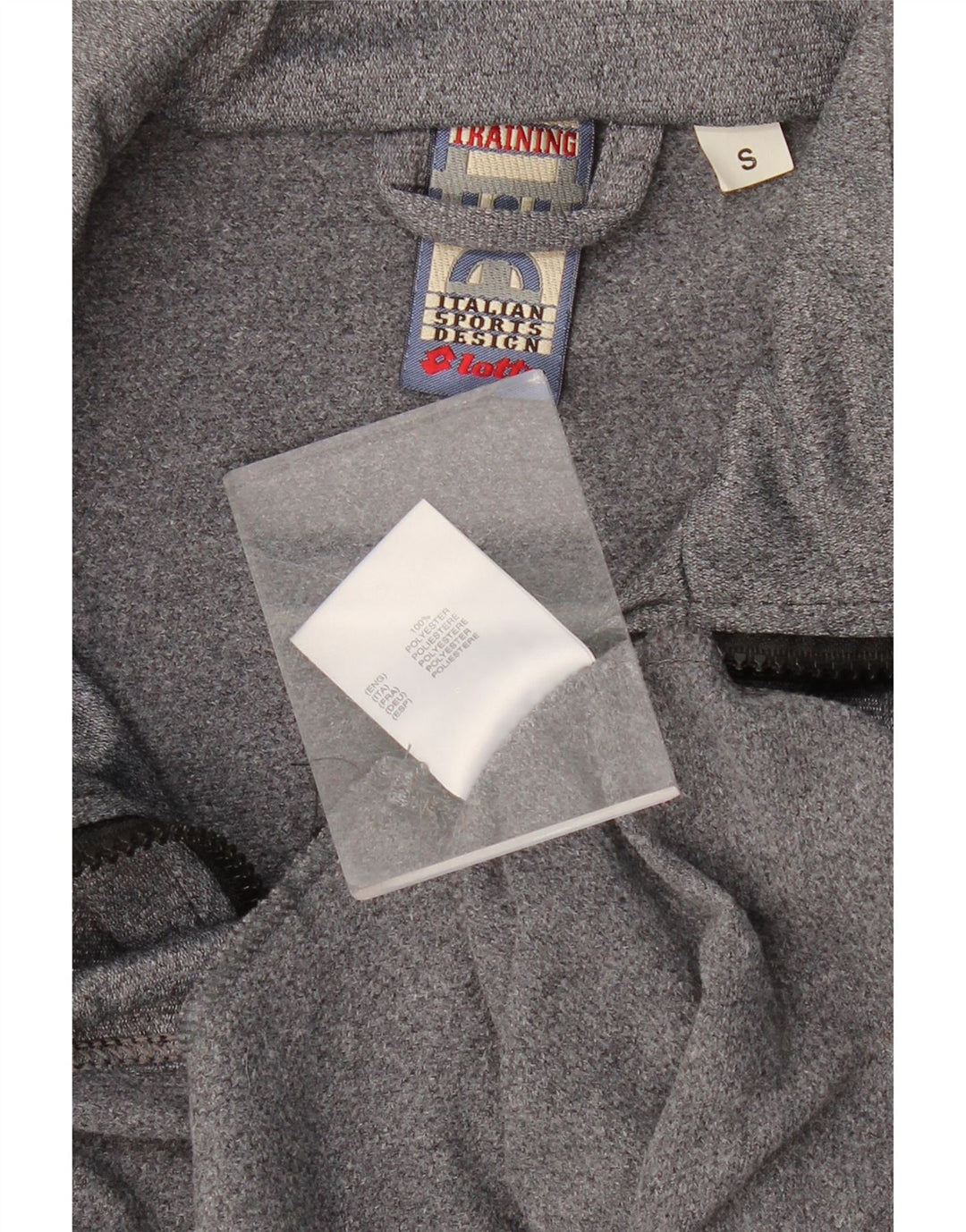 LOTTO Jaqueta masculina de agasalho gráfico pequeno poliéster manchado cinza