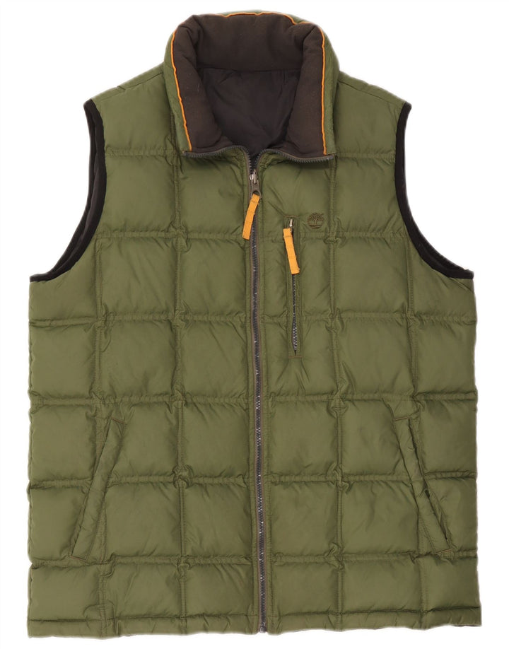 Colete acolchoado masculino Timberland UK 40 grande verde